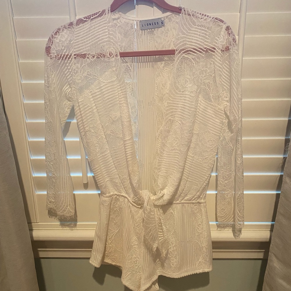 White lace Romper